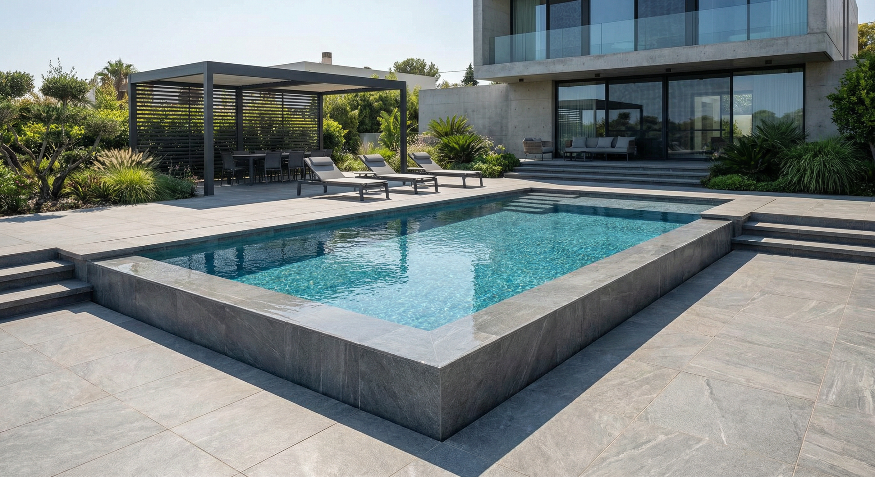 Piscine moderne creusée